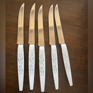 Vintage Robinson 5pc Stainless Steak Knives